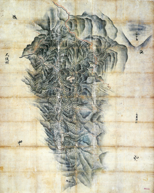 辛皮山山論裁許裏書絵図