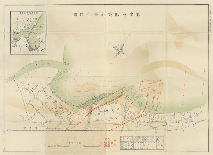 宮津港修築計画図