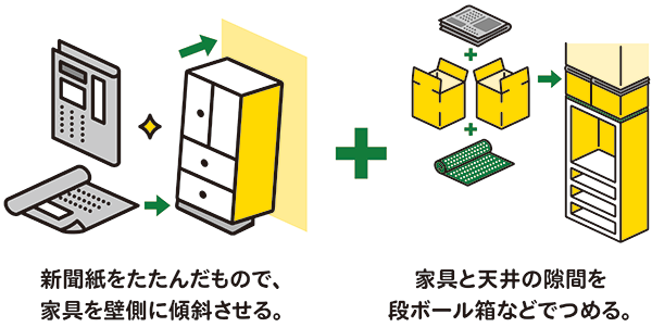 その他の家具対策イラスト