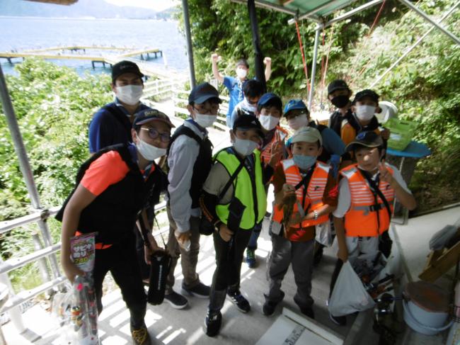 京都市中京区第7団ボーイスカウトのみなさんが宮津市海洋釣り場にご来場された時の写真