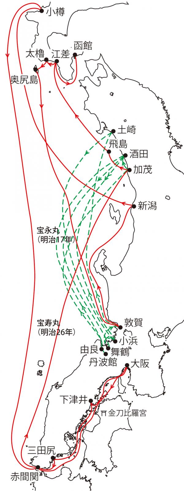 加藤長助の「航海日記」による航路の復元